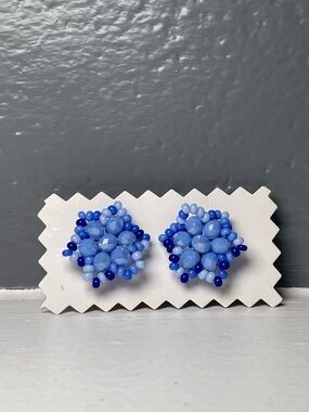 Huichol Beaded Star Stud Earrings
